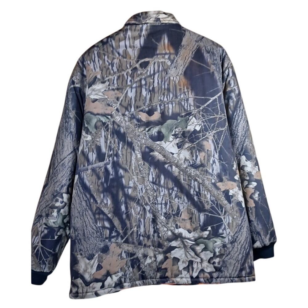 BushMaster Size Large Reversible Camouflage Hunting Jacket with Blaze Orange - Picture 2 of 6